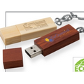 Bois Wood USB Flash Drive w/ Keychain (4 GB)
